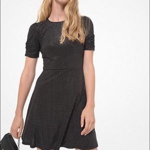 Metallic Polka Dot Jersey Dress